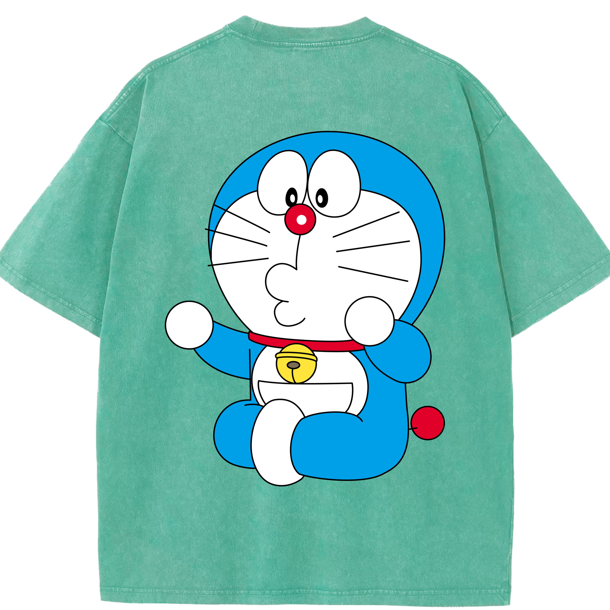 （画像用） ドラえもん Doraemon 綿100% ヴィンテージ風 半袖Tシャツ（背面プリント）